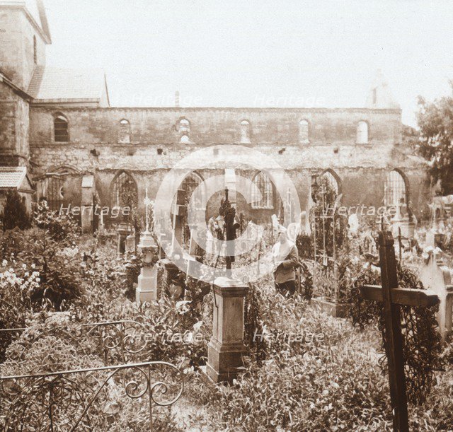Roofless church, Marne, northern France, c1914-c1918. Artist: Unknown.
