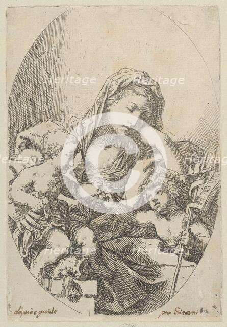 The Virgin with the Christ Child and the young Saint John the Baptist holding a bir..., ca. 1630-80. Creator: Lorenzo Loli.