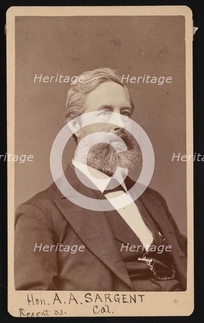 Portrait of Aaron Augustus Sargent (1827-1887), Before 1881. Creator: Brady's National Photographic Portrait Galleries.