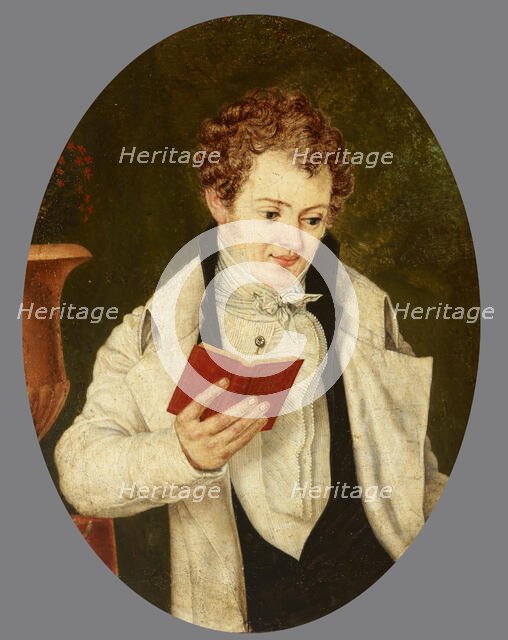 Man Reading a Book, 1st half of 19th century. Creator: Unknown.