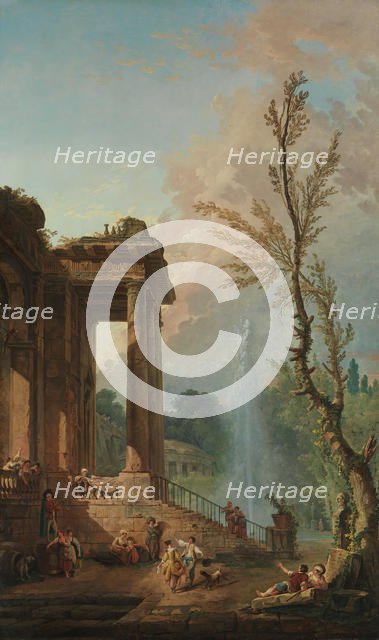 The Portico of a Country Mansion, 1773. Creator: Hubert Robert.