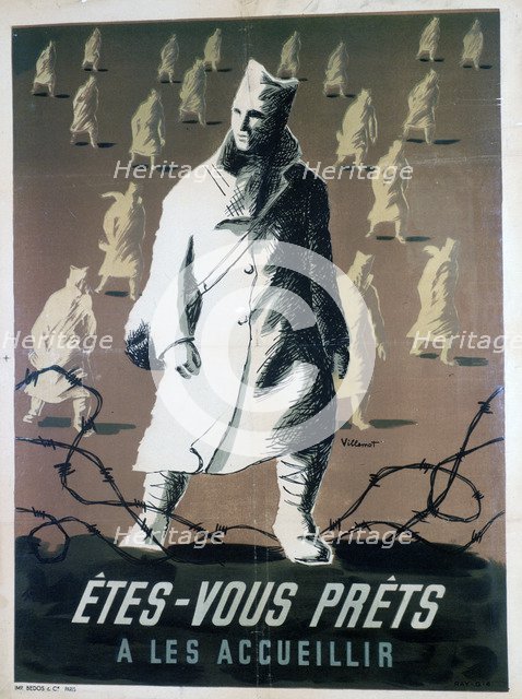 'Are You Ready to Welcome Them?', poster, c1946.  Artist: Bernard Villemot