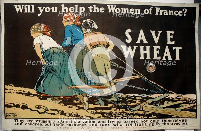 Will You Help the Women of France?, 1917. Creator: Edward Penfield.