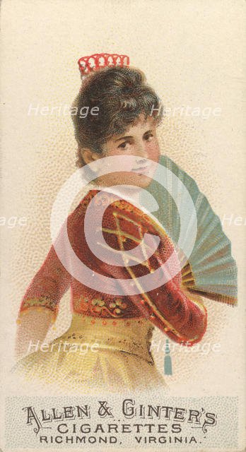 Plate 44, from the Fans of the Period series (N7) for Allen & Ginter Cigarettes Brands, 1889. Creator: Allen & Ginter.