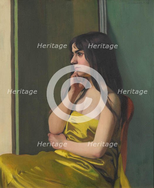 Torse à l'étoffe jaune, 1913. Creator: Vallotton, Felix Edouard (1865-1925).