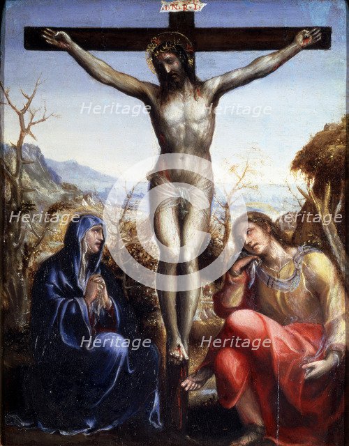 'The Crucifixion with the Virgin and John the Baptist', c1540.  Artist: Sodoma