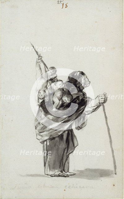 Dream of a good witch (Sueño de buena echizera). Album Witches and Old Women, ca 1820.