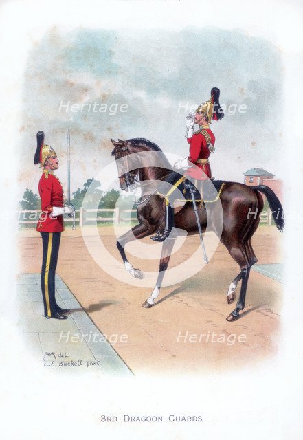 '3rd Dragoon Guards', 1915.Artist: LE Buckell