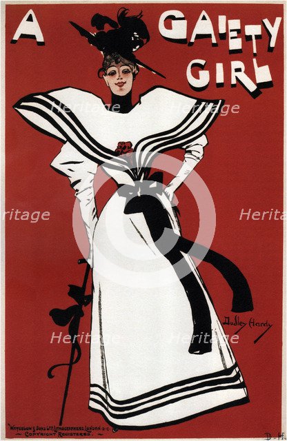 Poster for the musical comedy A Gaiety Girl by Sidney Jones, 1893. Artist: Hardy, Dudley (1866-1922)