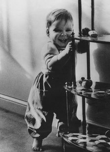 Viscount Linley on his first birthday, 1962. Artist: Unknown