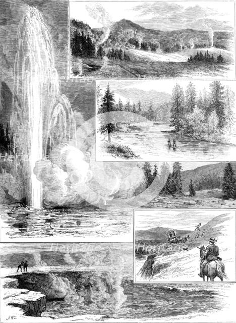 Sketches in the Yellowstone Park of North America, 1883. Creator: Unknown.