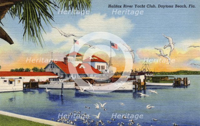 Halifax River Yacht Club, Daytona Beach, Florida, USA, 1940. Artist: Unknown