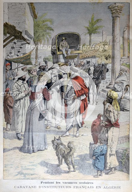 French teachers visiting Algeria during the school holidays, 1903. Artist: Unknown