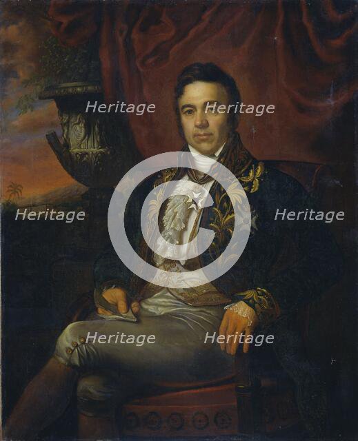 Portrait of Jean Chrétien Baud, Governor-General ad interim of the Dutch East Indies, 1835. Creator: Raden Saleh.