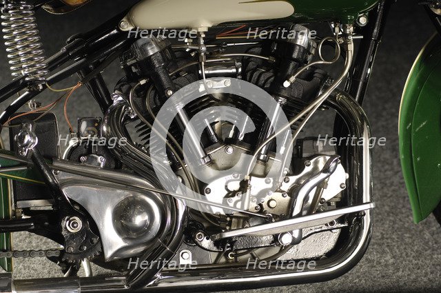 Crocker big tank V twin 1937. Artist: Simon Clay.