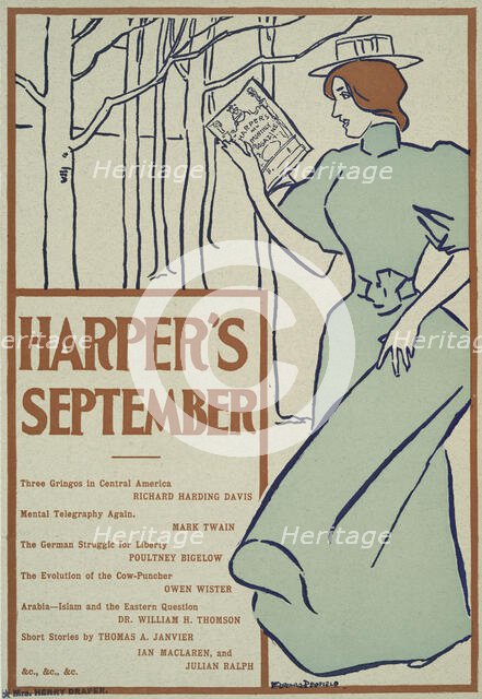 Harper's September, Three Gringos in Central America, Richard Harding Davis, Mental..., c1895. Creator: Edward Penfield.