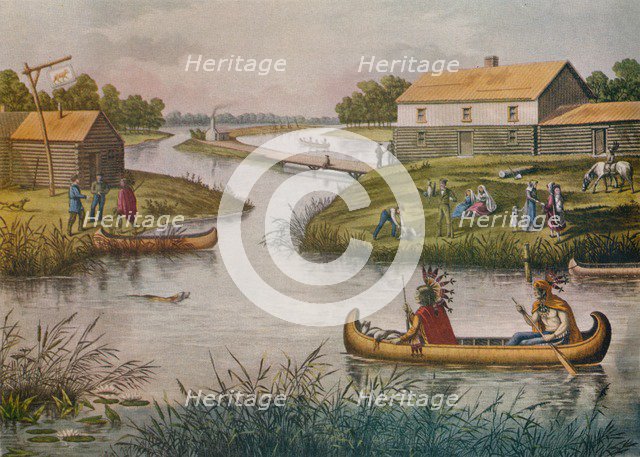 'Chicago in 1833', c1930 (1933). Artist: Raoul Varin.