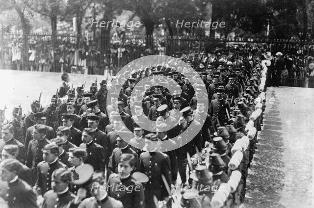 Cadets of Military Academy at Chapultepec, Mexico City, Mexico. 1913. Creator: Unknown.