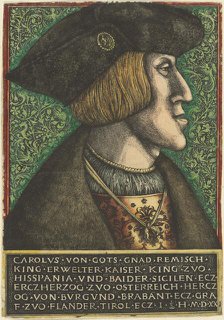 Emperor Charles V, 1520 (1521?). Creator: Daniel Hopfer.