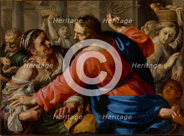 Christ Cleansing the Temple, about 1655. Creator: Bernardino Mei.