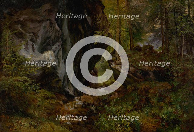 Forest interior, 1845-1860. Creator: Alexander Brodszky.