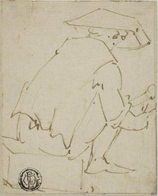 Seated Man Seen from the Back, 17th century. Creator: Unknown.