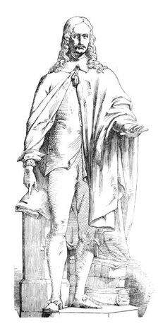 The New Houses of Parliament - Statue of Selden, 1854. Creator: Unknown.