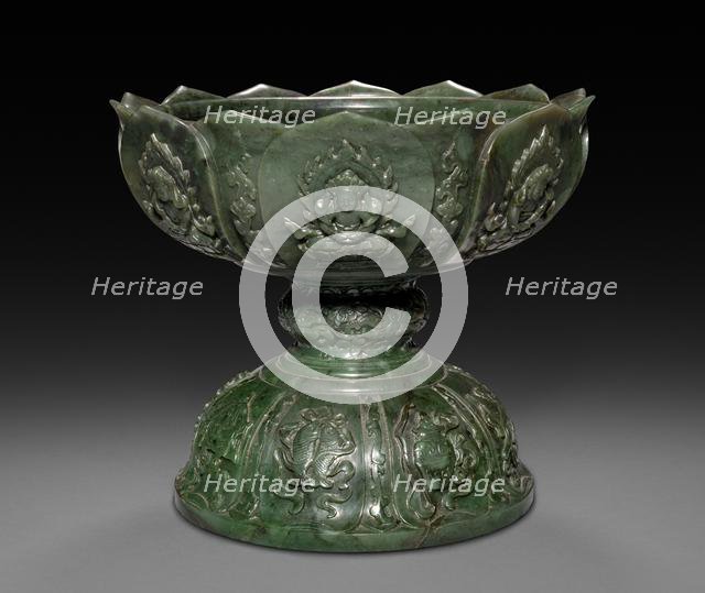 Offering Container in Form of Alms Bowl, 18th Century or later. Creator: Unknown.