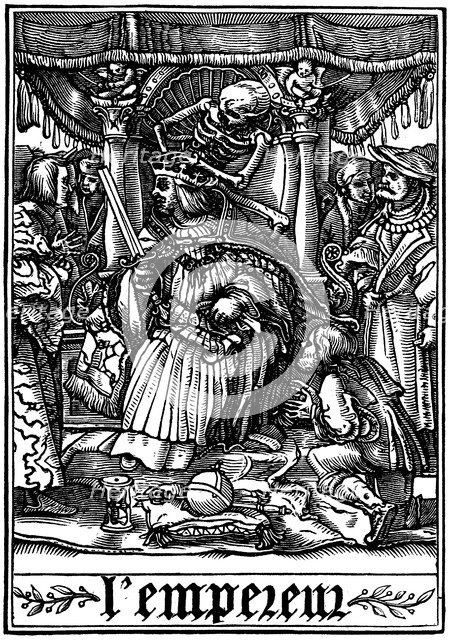 'The Emperor visited by Death', 1538. Artist: Hans Holbein the Younger