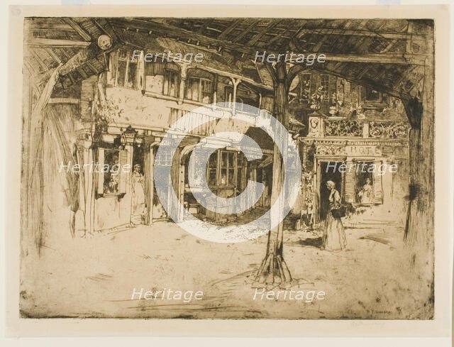 Cour des bons Enfants, Rouen, 1897. Creator: David Young Cameron.