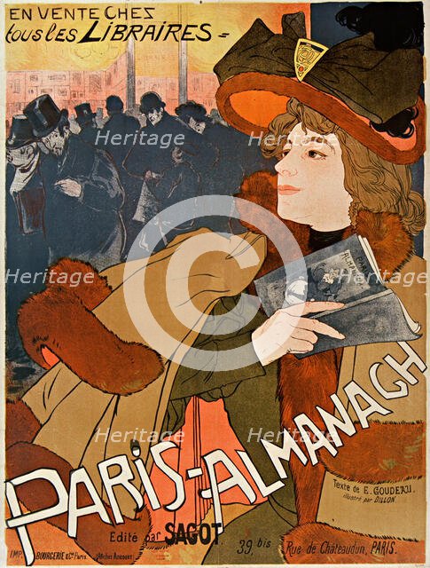 Paris-Almanach, c. 1900. Creator: Feure, Georges de  .