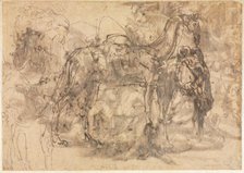 Sketches of Animals (verso), c. 1545/47. Creator: Perino del Vaga (Italian, 1500/01-1547).