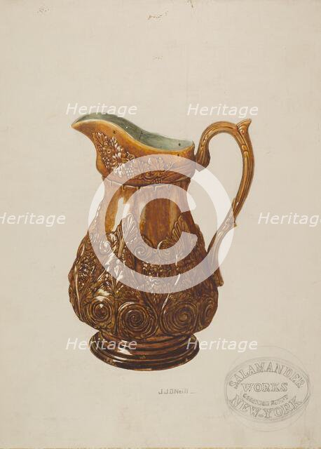 Pitcher, c. 1938. Creator: J. J. Neill.