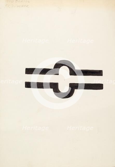 Cattle Brand, c. 1936. Creator: J.Henry Marley.