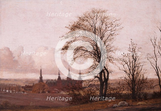 Autumn Landscape. Frederiksborg Castle in the Middle Distance, 1837-1838. Artist: Købke, Christen Schiellerup (1810-1848)
