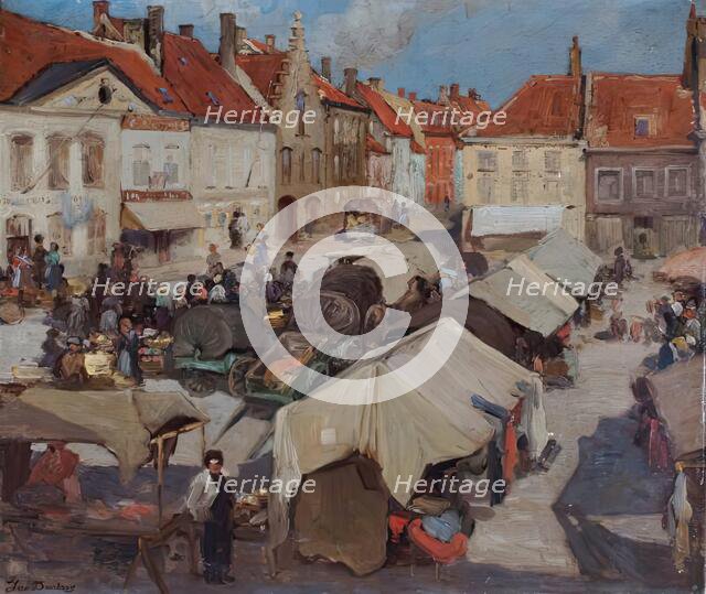 Northern European Market Scene, c1872-1910. Creator: George Davidson.