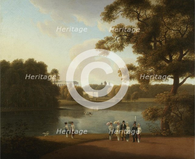 View of the Cameron Gallery in Tsarskoye Selo, 1815. Artist: Martynov, Andrei Yefimovich (1768-1826)