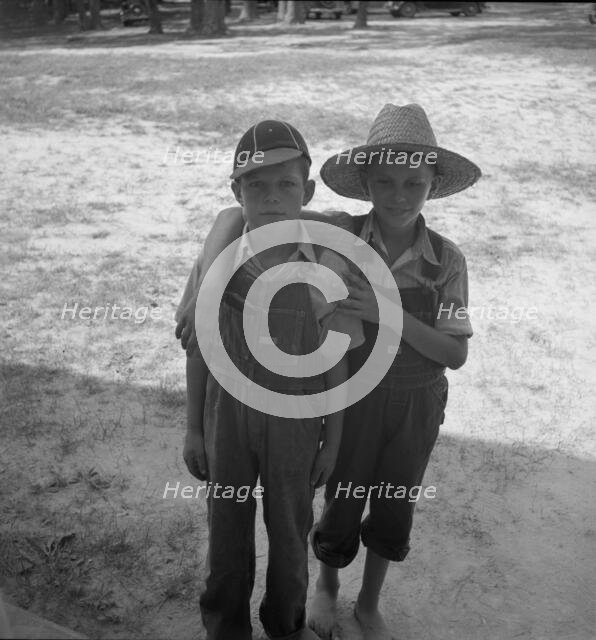 Young farm boys, natives of North Carolina, Person County, North Carolina, 1939. Creator: Dorothea Lange.