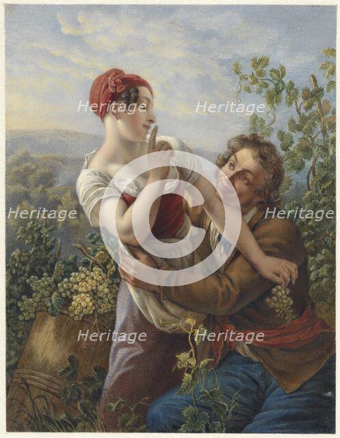 The amorous winegrower, 1829-1898. Creator: Jan Hendrik Neuman.