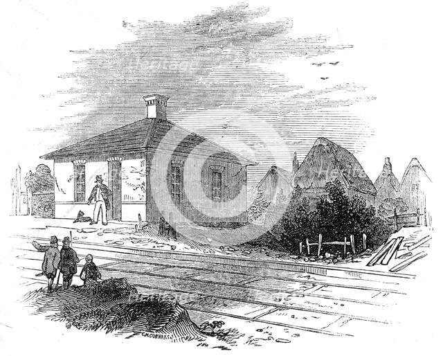 Ickleton Station, 1845. Creator: Unknown.
