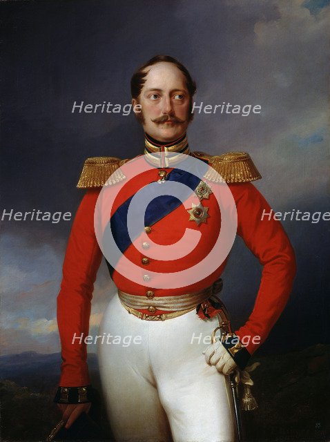'Portrait of Emperor Nicholas I', (1796-1855), 1847.  Artist: Franz Kruger