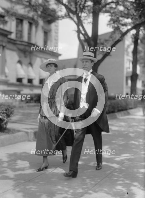 Miss Katherine Hughes with Father, Charles Evans Hughes, 1917. Creator: Harris & Ewing.