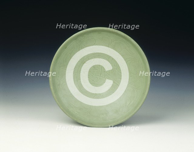 Celadon dish with duck in flight, Southern Song dynasty, China, 12th century. Artist: Unknown