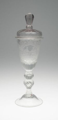 Goblet with Cover, Lauenstein, c. 1730. Creator: Unknown.