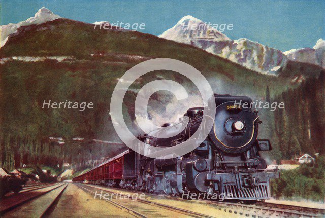 'A Canadian Pacific Railway Giant at the foot of the Rockies', 1935. Creator: Unknown.