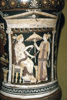 Apulian Vase, Penelope Spinning Wool, c340 BC. Artist: Unknown.