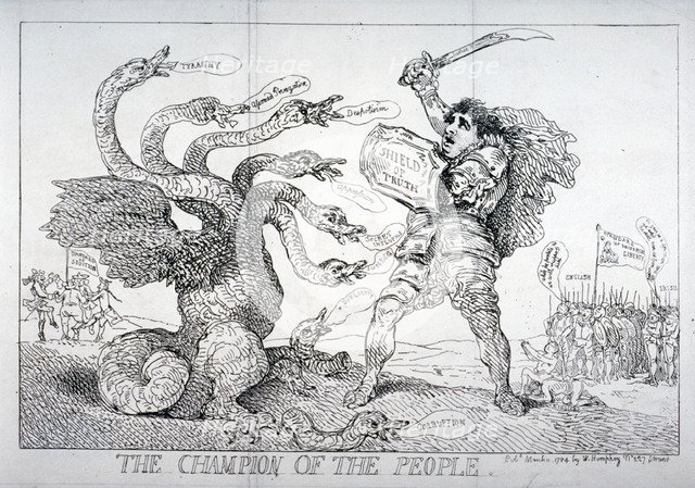'The champion of the people', 1784.                                         Artist: Thomas Rowlandson