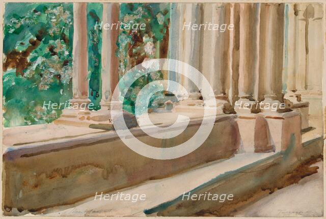 Tarragona Terrace and Garden, c.1908. Creator: John Singer Sargent.