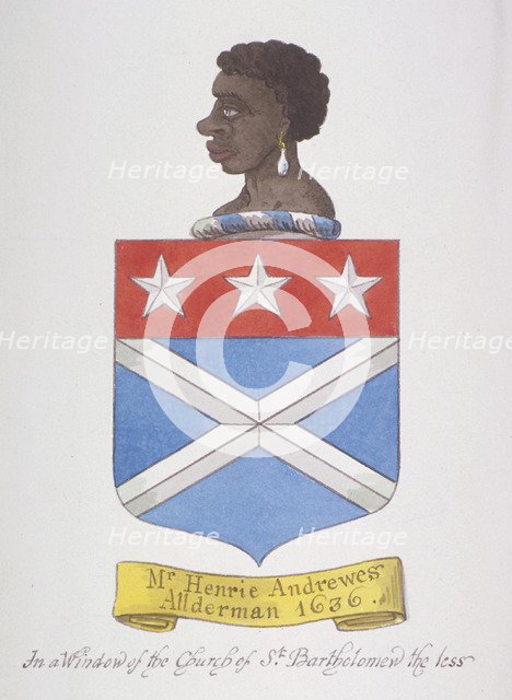 Coat of arms of Alderman Henry Andrews, 1800.                                     Artist: Anon