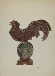 Pa. German Rooster Mantel Ornament, c. 1941. Creator: Beverly Chichester.